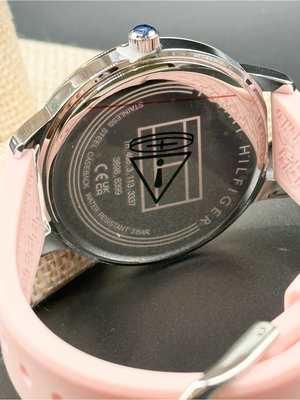 Tommy Hilfiger Women's Pink Silicone Strap Watch 38mm
